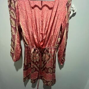 RAGA Pink and Gold Midi Dress